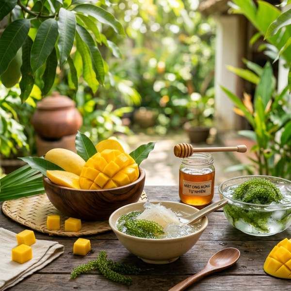 Chất chống oxy hóa trong đặc sản Khánh Hòa: Yến sào, Mật ong dú, Rong nho & Xoài Cam&nbsp;Lâm