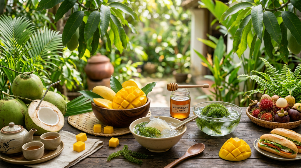 Chất chống oxy hóa trong đặc sản Khánh Hòa: Yến sào, Mật ong dú, Rong nho & Xoài Cam&nbsp;Lâm